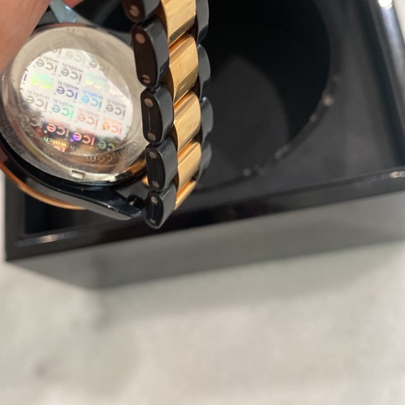 Ice Rose Gold and black watch